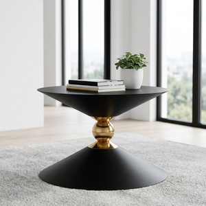 AK Table basse moderne en métal en laiton noir fini Table au design unique pour meubles de salon/meubles de décoration intérieure - Product Image 2