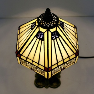 The Classical LongHuiJing 8 Inch Dragonfly <b>Rose</b> Tiffany Home Table Lamp Stained Glass - Product Image 5