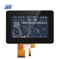 Pantalla Táctil Capacitiva CTP PCAP Personalizada con Unión de Cinta Adhesiva, 4.3 Pulgadas, Resolución 480x272, Interfaz USB I2C