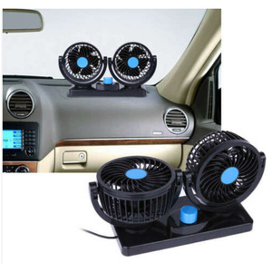 Dual <b>Fan</b> 6 Inch Plastic Caravan Truck <b>Fan</b> 12V 24V Two Speed Portable Cooling <b>Fan</b> - Product Image 5