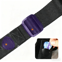 Sangle de guitare Melede M-PP-NP1070BK réglable en cuir AirCell, confortable et tendance, pour basse électrique, avec coussin de 3 pouces de large, durable et légère