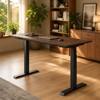Scrivania Elettrica Regolabile in Altezza con Doppio Motore Nascosto, Tavolo Ergonomico per Ufficio e Casa, Scrivania Sit-Stand