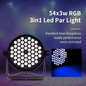ไฟพาร์ LED/RGB DMX512 แบบบาง 54*1W  ควบคุมด้วยเสียง สำหรับงานแสดงบนเวที สวนสนุก ดีเจ และการเต้นรำ - Product Image 5