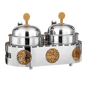 Nouvelle Casserole de Luxe Arabe Polie Brillante, Design Élégant, Plat de Service Métallique Fantaisie, Chauffe-Plats Très Vendu - Product Image 1