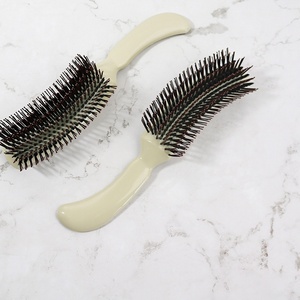 Brosse coiffante multifonctionnelle pour cheveux bouclés, brosse à cheveux compacte ergonomique pour salon de coiffure, douce pour les cheveux - Product Image 6