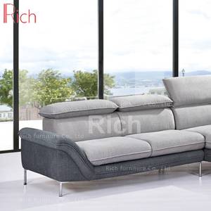 Dernière Conception En Forme De l Canapé avec Appuie-tête Capitonné Lin Côté Droit Sectionnel Appuie-tête Canapé D'angle - Product Image 6