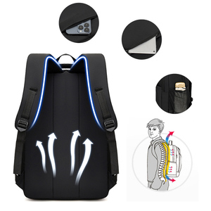 Sac à dos multifonctionnel personnalisé avec logo, pour <span class=keywords><strong>ordinateur</strong></span> portable, avec bande réfléchissante, pour l'extérieur, en tissu souple, pour hommes et femmes - Product Image 3
