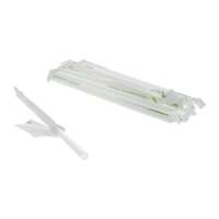 Pailles jetables biodégradables en PLA Ecolife pour boissons chaudes, diamètre 6 mm, longueur 200 mm, durables et écologiques pour les bars et les fêtes
