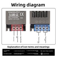 Transformateur d'alimentation à découpage pour boîtier lumineux, ultra-mince, 220V vers 12V/24V, 300W de charge maximale, en aluminium, ENKI Power, garantie 2 ans