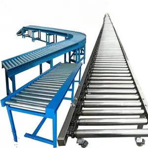 rollers conveyor with marbett conveyor components for transfering case / box / carton