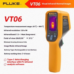 For <strong>Fluke</strong> VT06/08 PTI120 Digital <strong>Thermal</strong> Imaging <strong>Camera</strong> High Precision Infrared Imager for Floor Heating Leak Detection ABS OEM