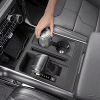 Tapis en silicone pour console centrale avec insert porte-gobelet, accessoire de protection intérieure pour Ford F150 Raptor