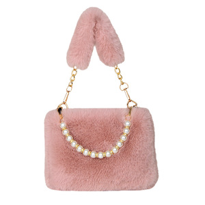 <span class=keywords><strong>Sac</strong></span> bandoulière en peluche pour femme, automne-hiver, <span class=keywords><strong>avec</strong></span> chaîne et fermeture éclair, design carré tendance et <span class=keywords><strong>petit</strong></span> - Product Image 5