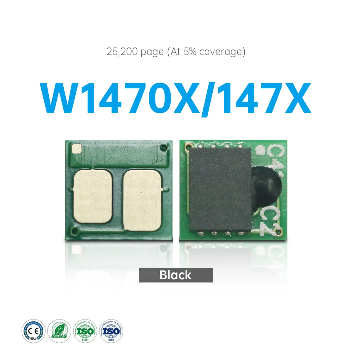 Cartucho de chip para cartucho de toner HP W1470A/147A, um chip de cartucho CHIP W1470A/147A de uso único