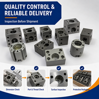 Bloc de collecteur de soupape en laiton et acier usiné sur mesure par CNC pour équipement de contrôle pneumatique et hydraulique, pièces de contrôle de fluides