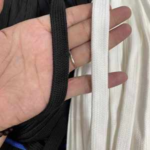 15 mm Double-Layered Black & White Flat Polyester <b>Cord</b> Waterproof 15 mm for Pants Bags Garments Shoes Home Textiles - Product Image 1