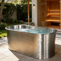 Baignoire de récupération à glace avec accessoires complets, en acier inoxydable 304, 600L, portable, pour 2 personnes, pour la récupération des athlètes, combinaison personnalisée, usine OEM ODM