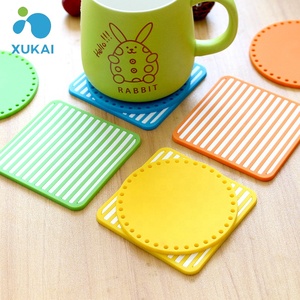 Luxury Custom Printed Coasters Drink Set Costers Cup Mats Round Genuine Silicone Coasters With Logo