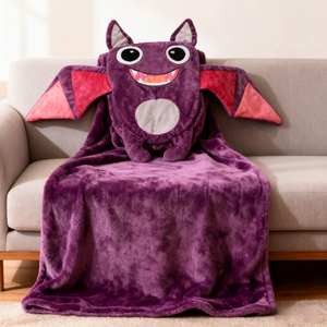 Wholesale Home Accessories Manufacturer Soft Cotton Bat Blanket <strong>Hoodie</strong> and Wearable Blanket for Winter Comfort Gift - Product Image 6