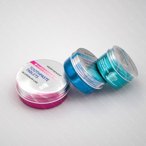 Latas de 60 ml para tabletas de pasta de dientes, tarro de aluminio de grado alimenticio con tapa de rosca, logotipo personalizado, contenedor hermético para tabletas de enjuague bucal - Product Image 3