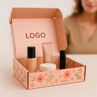 Boîte en papier pliable écologique personnalisée en matériaux recyclés, avec doublure en éponge, pour cosmétiques de luxe, crème pour le visage