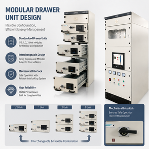 ตู้สวิตช์เกียร์ AC LV แบบถอดได้ GCS 4000A 380V 660V 80kA บัสบาร์ MCC แผงจ่ายไฟฟ้า โรงงานขายตรง - Product Image 1