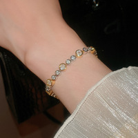 Bracelet à maillons et fermoir Fritilliard Star Flower en zircon, décoration romantique de luxe pour femme