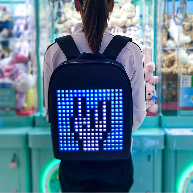 2025 Newest Smart Portable LED Display Backpack Remote Control with LED Screen for Promotions