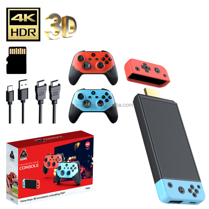 M66 4K HD Retro Gaming Stick with 20000 Preloaded Games