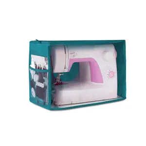 Durable Sewing Machine Cover with 2 Lateral Pockets Protective Dust Cover for Most Standard Singer Brother Machines