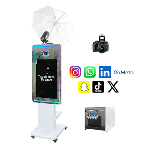 Cabina de Fotos Portátil con Luz RGB para <span class=keywords><strong>Hotel</strong></span> o Fiesta, Espejo Mágico DSLR de 32 Pulgadas - Product Image 2