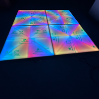 Panneaux de danse LED RGB DMX à piles, changeant de couleur, 1m*1m, grande taille, éclairage de piste de danse, scintillant dans le noir, fluorescent, fête disco