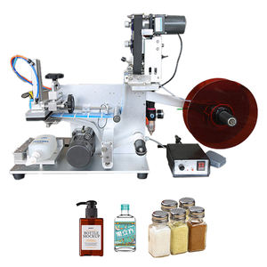 Máquina etiquetadora de superficie plana para botellas cuadradas, cosméticos, alimentos, bebidas, frascos, latas, bolsas, cajas, semiautomática - Product Image 3