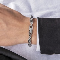 Bracelet en chaîne torsadée épaisse, bijoux tendance hip-hop streetwear faits à la main, cadeau