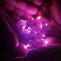 Petites boules lumineuses LED électroniques en plastique blanc chaud, mini décorations de ballons DIY pour Halloween, lanternes en papier, ballons