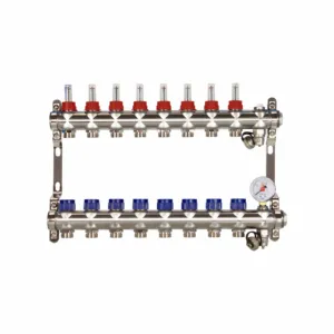 ZL-1185M Stainless Steel Under Floor Heating Manifold For Radiant Heating And Hydronic Heating