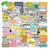 100 p/pack Récompense Phrases Autocollants pour Bouteilles D'eau Skate Board Personnalisé Motivation Vinyle PVC Texte Mots Autocollant pour Décalque