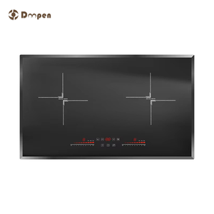 H-one Panel de gran potencia Crystal Black Single Ending Drive Bobina de aluminio 2 quemador 3.9Kw Cocina de inducción para encimera de granito - Product Image 2