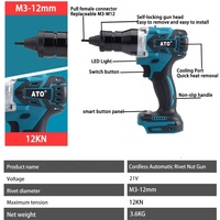 ATO A8182 pistolet à écrou de Rivet Rechargeable outils électriques portables pistolet à écrou de Rivet automatique sans fil