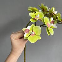 Tanaman Anggrek Buatan HGA Wholesale, Phalaenopsis Palsu dengan Buah untuk Dekorasi Vas di Lobi Hotel dan Ruang Tamu