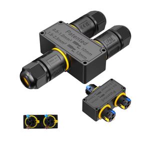 2 <span class=keywords><strong>P</strong></span> 3-poliger IP68-wasserdichter Stroma schluss Y Typ 3-poliger schrauben loser Schnell anschluss für Gartenkabel-Solarmodule mit Überwachungs kamera - Product Image 2