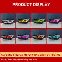 Feux avant LED J ONE Drl Rgb avec contrôle de couleur par téléphone pour BMW Série 8 M8 G14 G15 G16 F91 F92 F93 2017-UP
