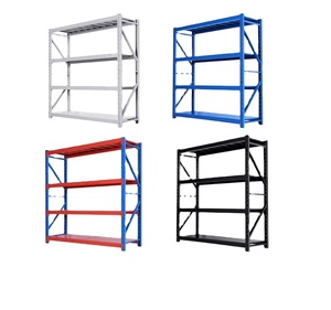 Estanterías de Acero Ajustables de 4 Niveles sin Pernos con Estantes de Hierro Metálico para Almacén y Supermercado - Product Image 1