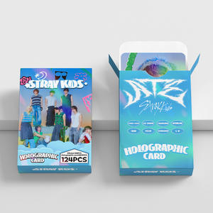 Kartu Foto Laser KPOP Stray Kids Karma Felix Grosir 124pcs/Kotak Kartu Lomo Kartu Foto Holografik Terbuat dari Kertas - Product Image 3
