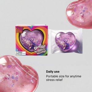 Jouet anti-stress en forme de cœur à presser, pour soulager le stress, la détente, la réduction de l'anxiété, améliorer l'humeur, cadeaux amusants, jouet à presser mignon et coloré pour adultes - Product Image 4