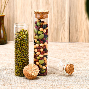 Viales de tubo de vidrio con tapones de corcho, fondo plano de grado alimenticio, 10mm, 16mm, 22mm, 24mm, 30mm, - Product Image 6