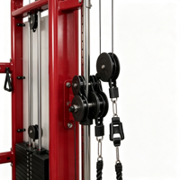 Kpeakfit Appareil d'entraînement fonctionnel compact à poulies doubles réglables, machine à câbles pour usage domestique et commercial, exercice complet du corps