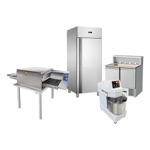 4 ensembles de kit pizza table de préparation de pizza mélangeur de pâte de travail four électrique à <span class=keywords><strong>air</strong></span> pizza réfrigérateur commercial - Product Image 1