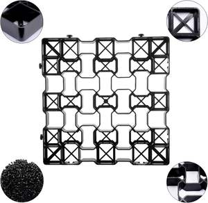 Durchlässige Pflasters teine Kies-, Gras-und Kies auffahrt system, ineinandergreifende Fertiger Kies gitter Schwarzer HDPE-Schuppen boden zum Parken, Garten - Product Image 6
