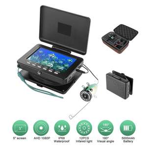 5 pouces 30m détecteur de poisson caméra de pêche sous-marine AHD 1280*720 écran 12 pièces lampe infrarouge 1080P caméra pour la pêche 16GB recodage - Product Image 2